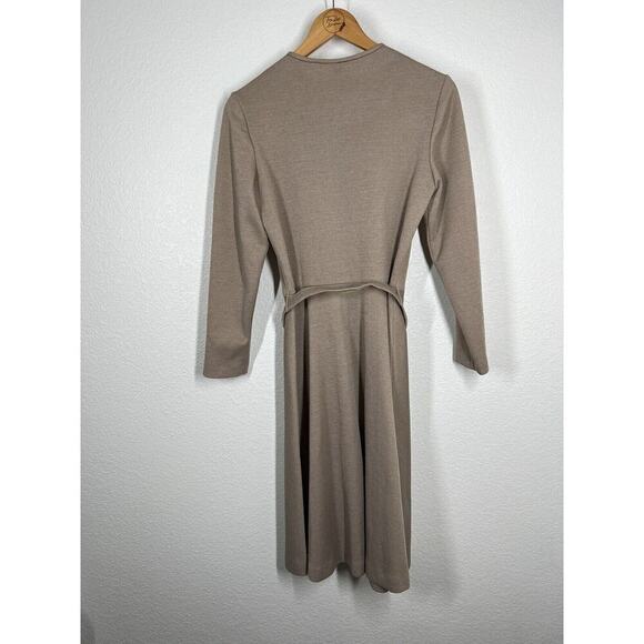 Vintage 1960s Kay Windsor Zip Front Dress Size 12 Belted Secretary Long - Picture 7 of 7